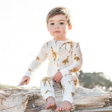 Lemon Organic Cotton Zipper Pajama