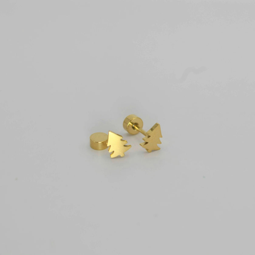 Christmas Gold Earrings (14K Gold Plated)