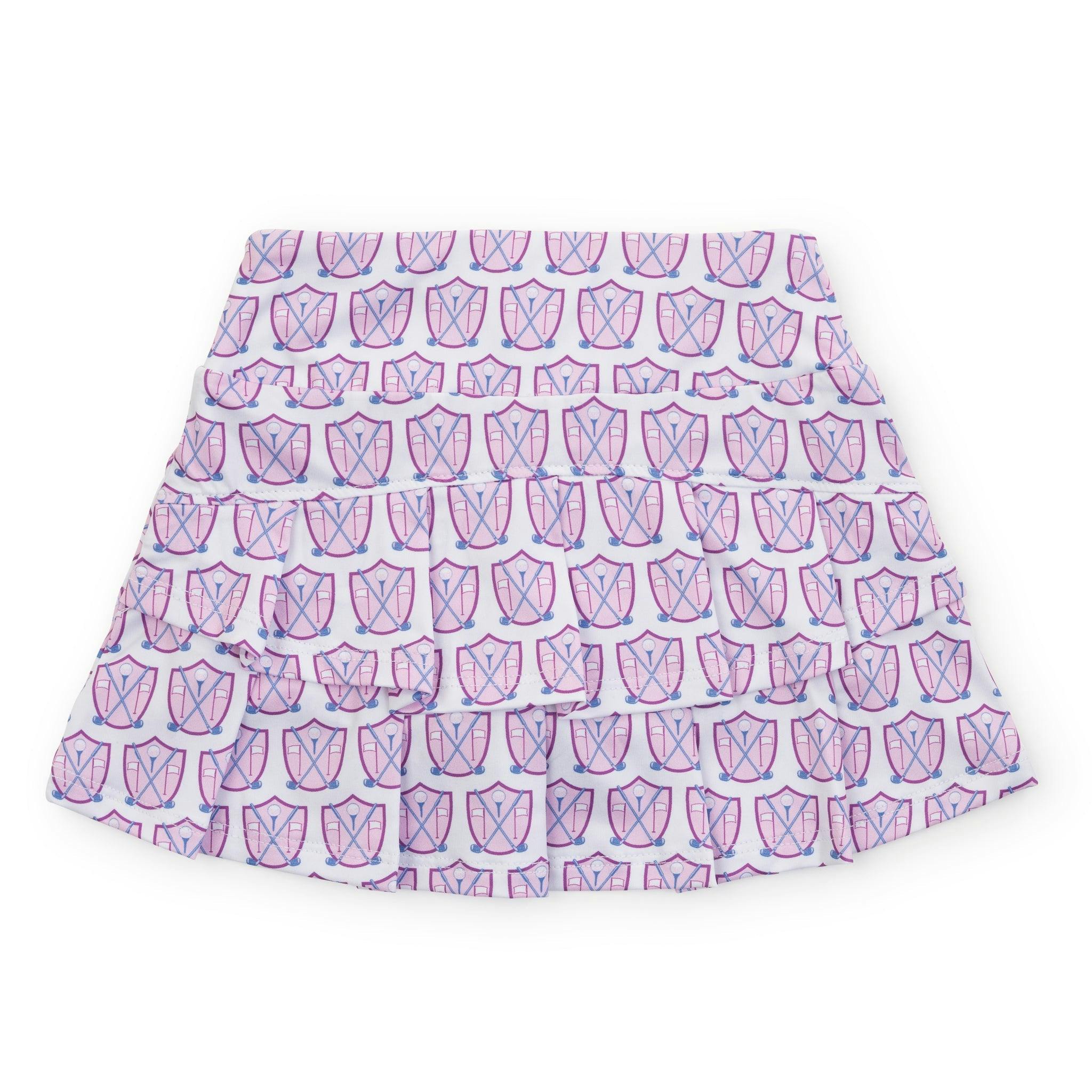Margot Girls' Performance Skirt by LH Sport Golf Crest Pink