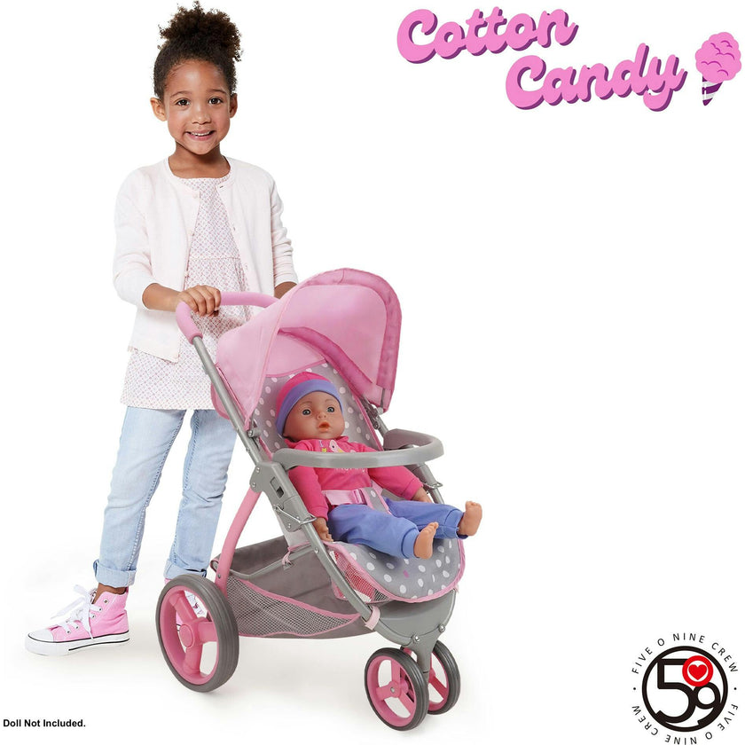 Cotton Candy Pink Doll Jogger Stroller - Fits Dolls Up to 24"