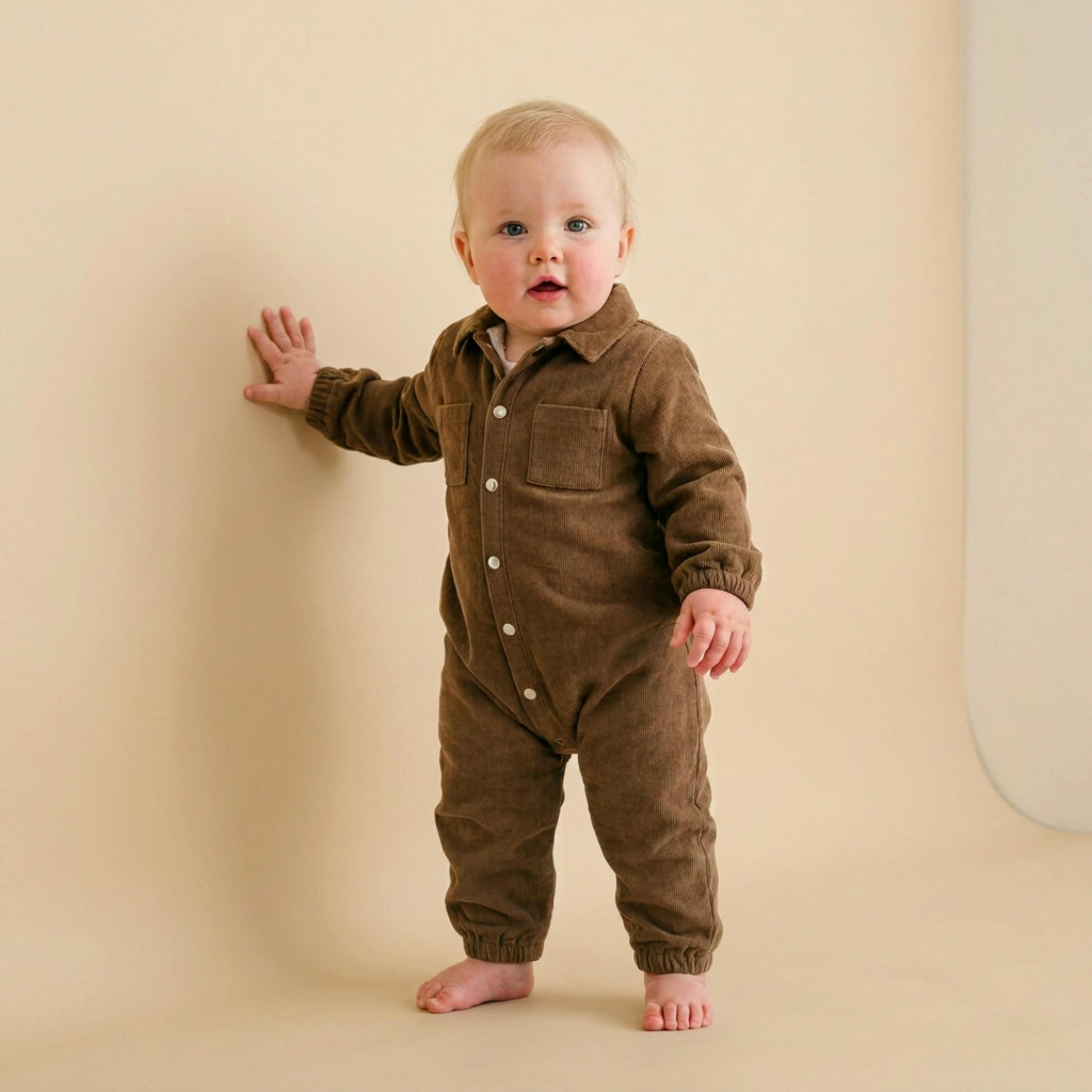 Organic Corduroy Jumpsuit - Brown