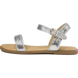 Iris Leather Slim Strap Sequins Sandals