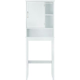 Newport Contemporary Wooden Over-the-Toilet Storage Cabinet with Shelves