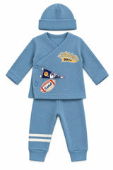 Baby Thermal 3 Piece Set - Varsity Football Patches