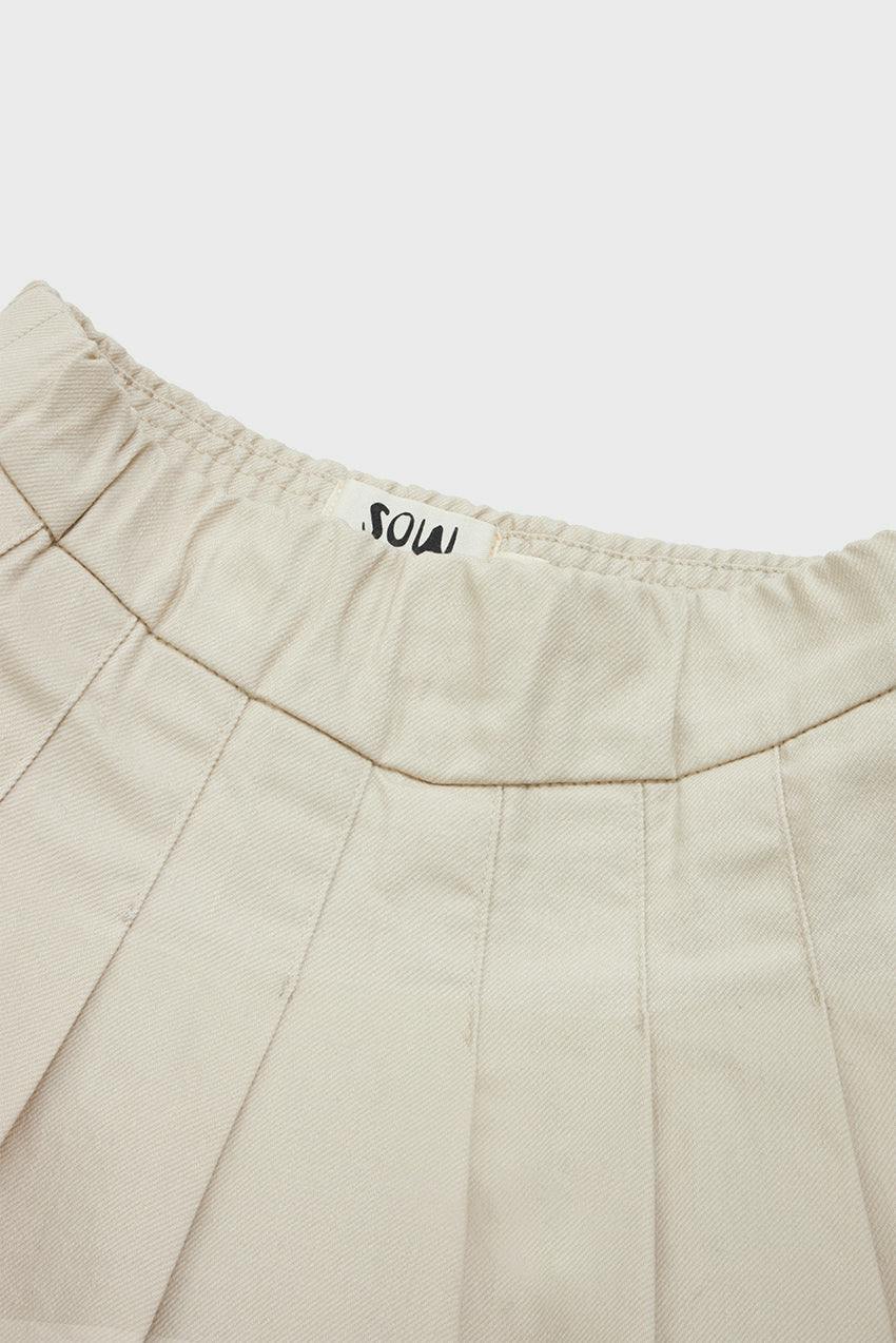 Organic Cotton Pleated Skirt