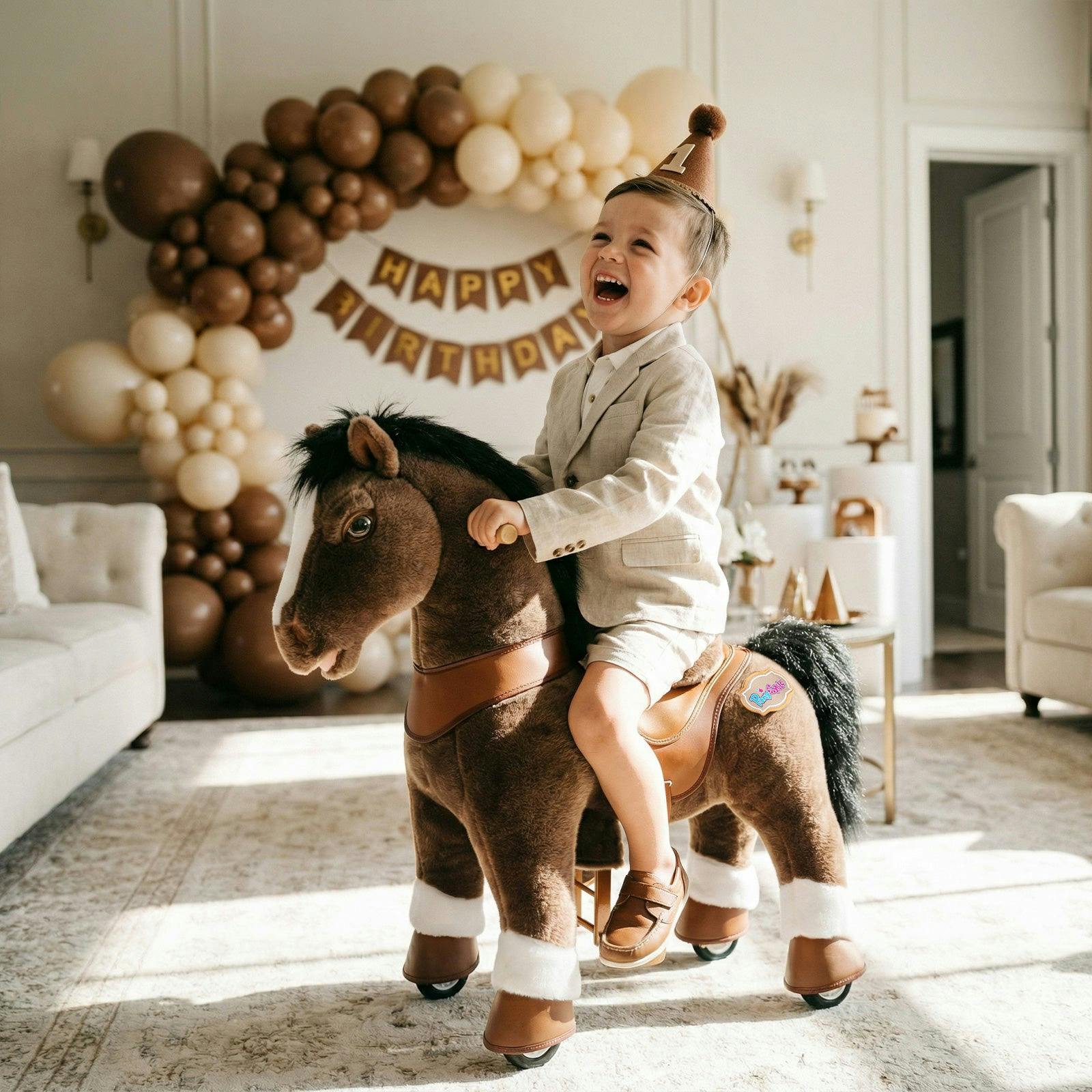 Model Y® Horse Ride-On Toy Age 3–4 – Chocolate Brown
