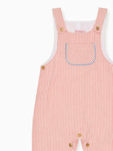 Red Stripe Coroza Baby Dungarees
