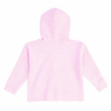 Stripe Terry Hoodie with Flower