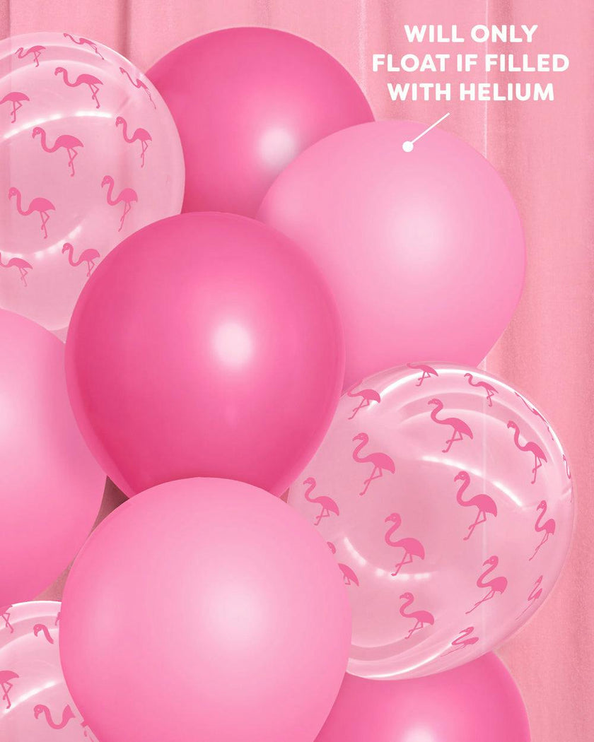 Flamingo Pink Balloons - 24 latex balloons