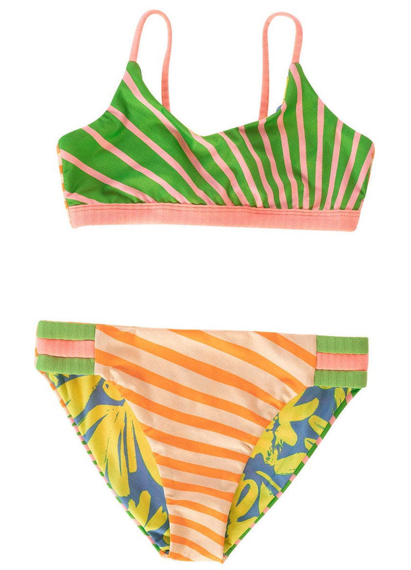 Maaji Sunrise Colada Flowers Girls Bikini Set