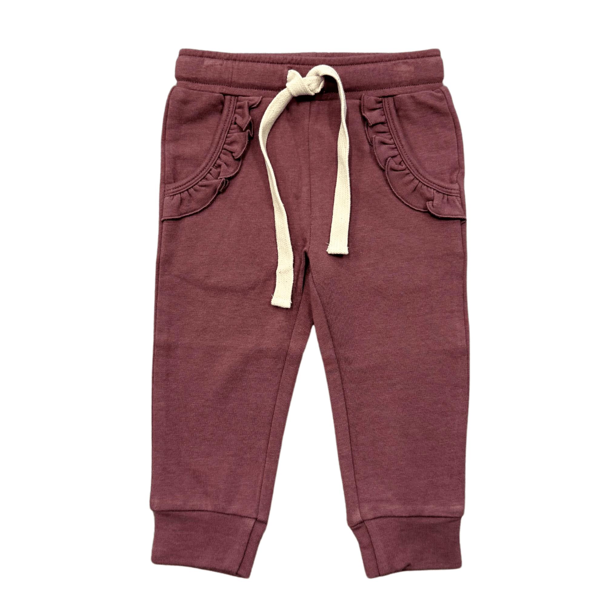 Girls Joggers in Rose Brown