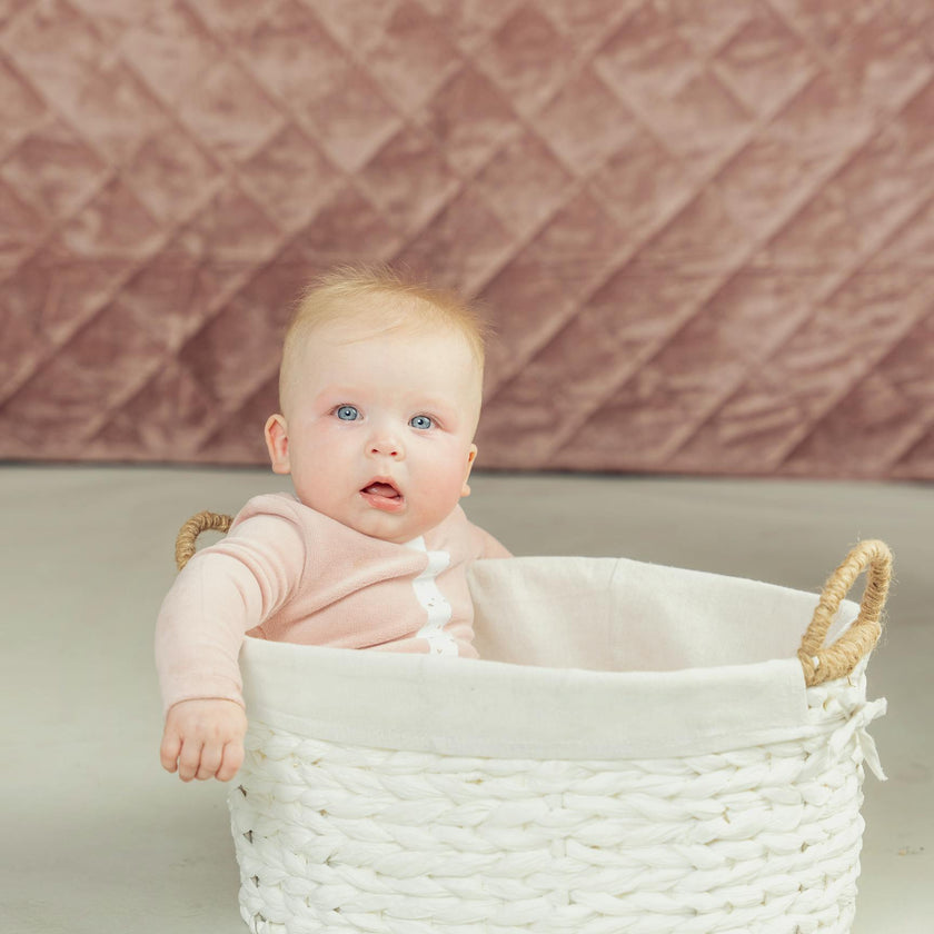 White And Gold Stars Print Velour Onesie