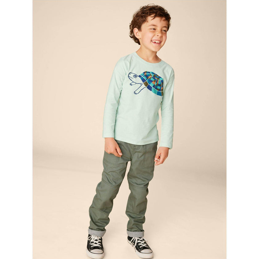 Cozy Does It Elastic Waist Drawstring Lined Pants, Green