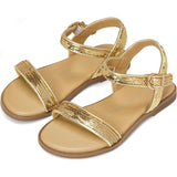 Iris Leather Slim Strap Sequins Sandals
