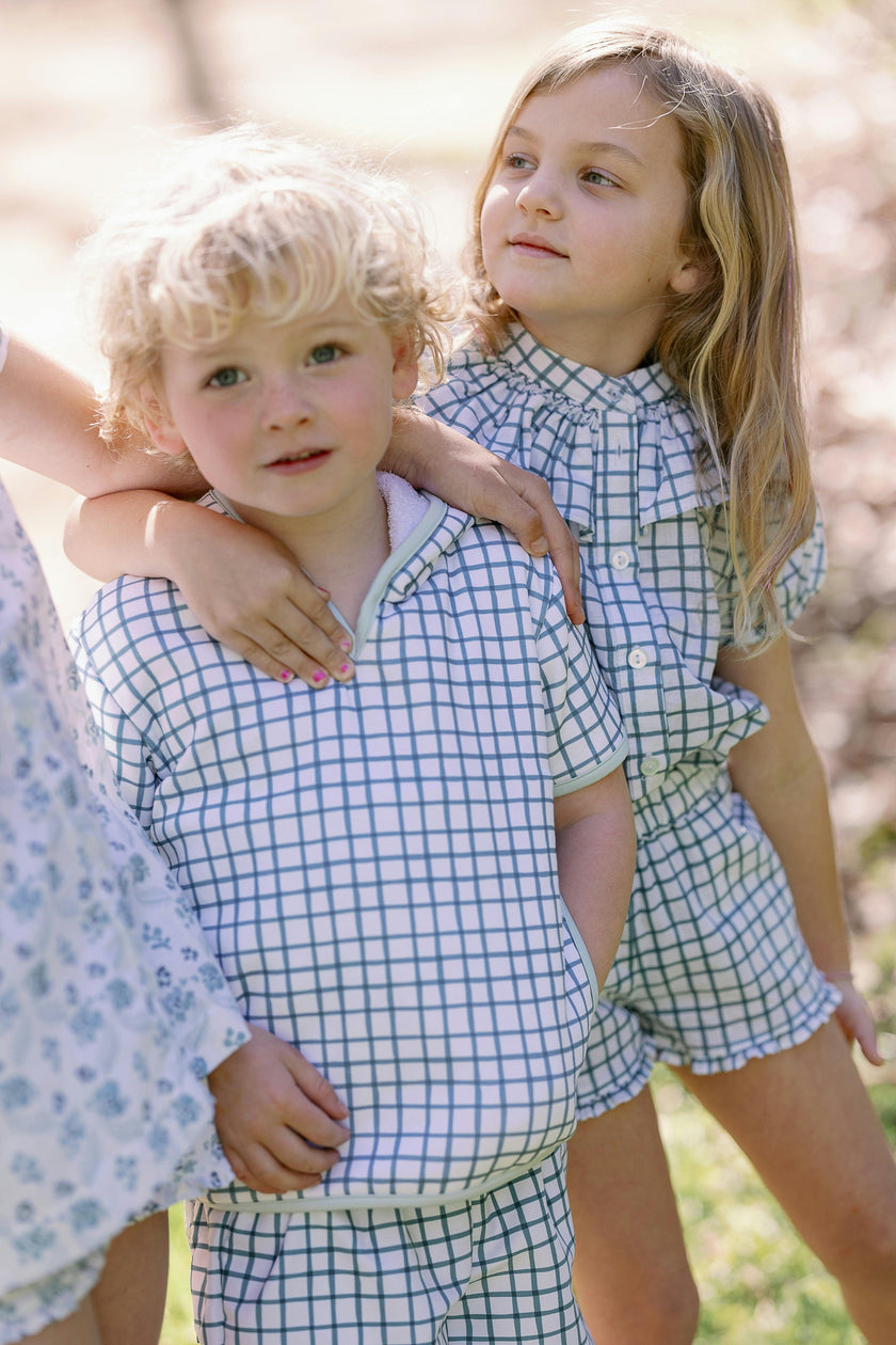 Bishop Coverup in Thacker Plaid/Pale Aqua