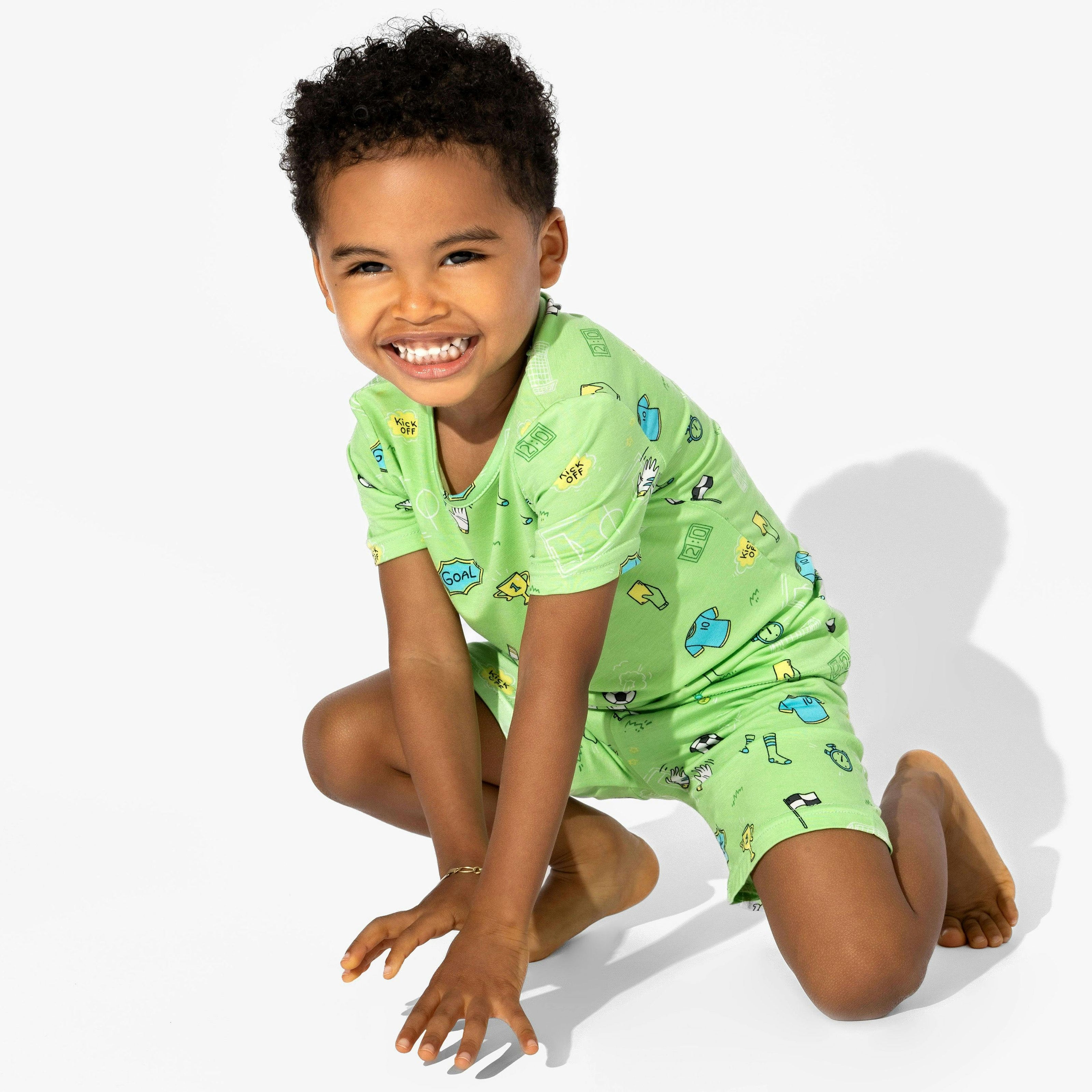 Soccer Bamboo Kids Pajama Short Set