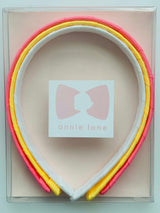Set of three headbands - sorbet, lemon and white