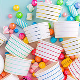 Silver Frenchie Striped Treat Cups