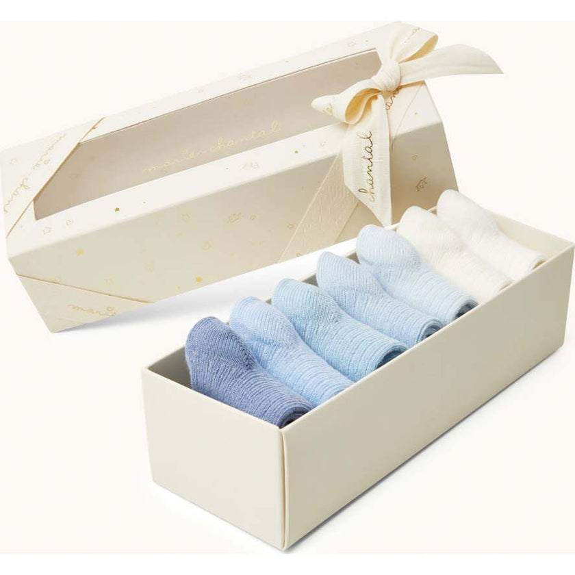 Bijou Set Of 7 Socks - Pink