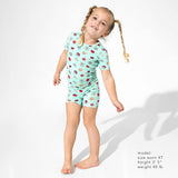 Blue Space Donut Bamboo Kids Pajama Short Set