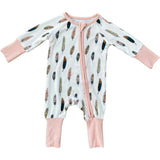 Baby Girl Long Sleeve Zip Romper