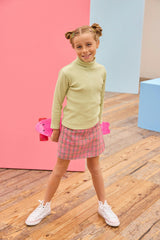 Stretchy Ribbed Long Sleeve Turtleneck Sweatshirt