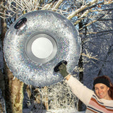 42" Silver Glitter Snow Tube