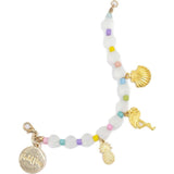 Packed Party Charmed Life Beaded Summer Drink Tumbler Charm - Beaded Chain with 3 Gold Charms Attachable to Tumblers and Drinkware for Poolside and Summer Style