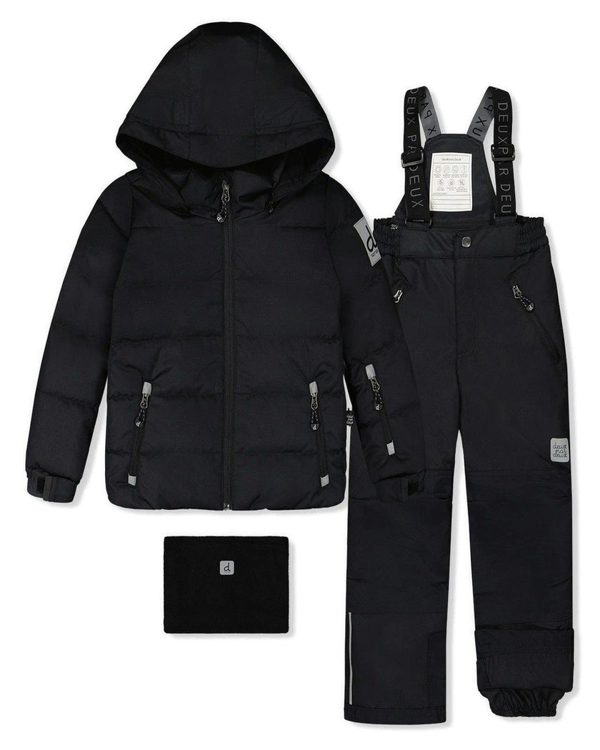 Two Piece Play Snowsuit Black With Black Pants