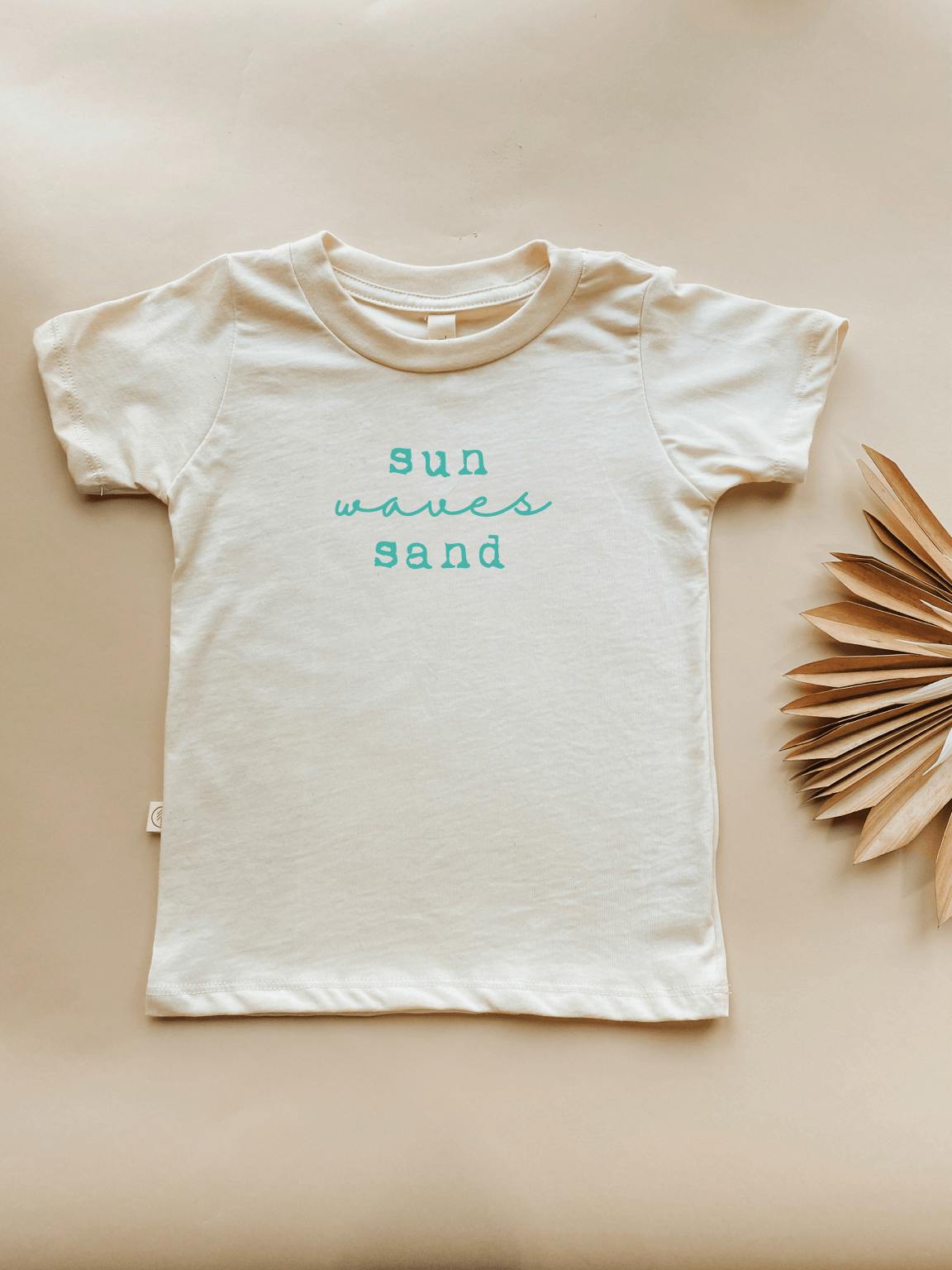 Sun Waves Sand Seafoam Organic Cotton Short Sleeve Toddler T-Shirt