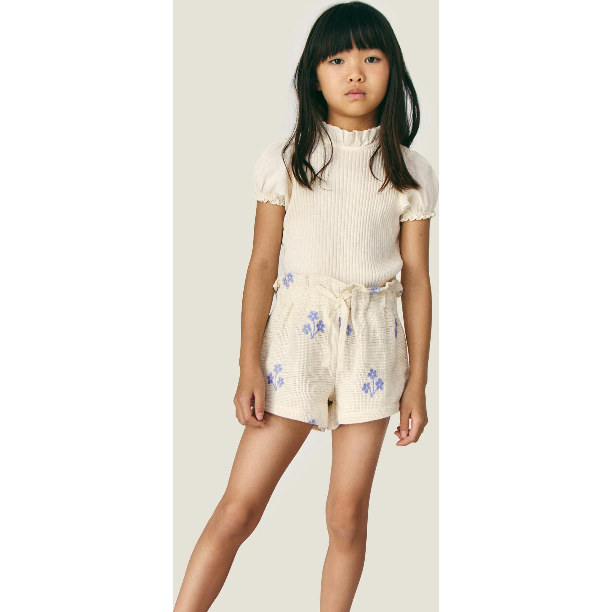 Mipounet SS26 Zoe Flammé, E T Shirt Ecru