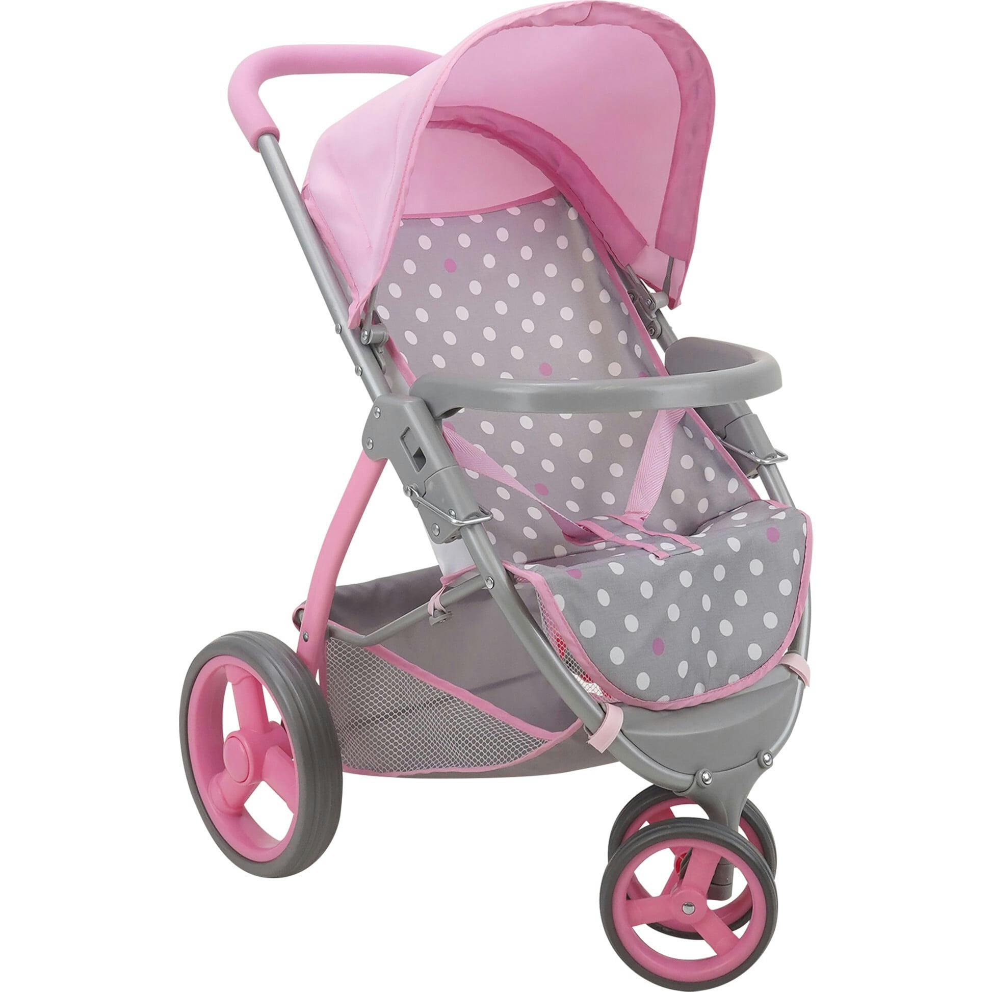 Cotton Candy Pink Doll Jogger Stroller - Fits Dolls Up to 24