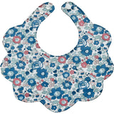 Liberty Of London Scallop Baby Dribble Bib - Betsy blue
