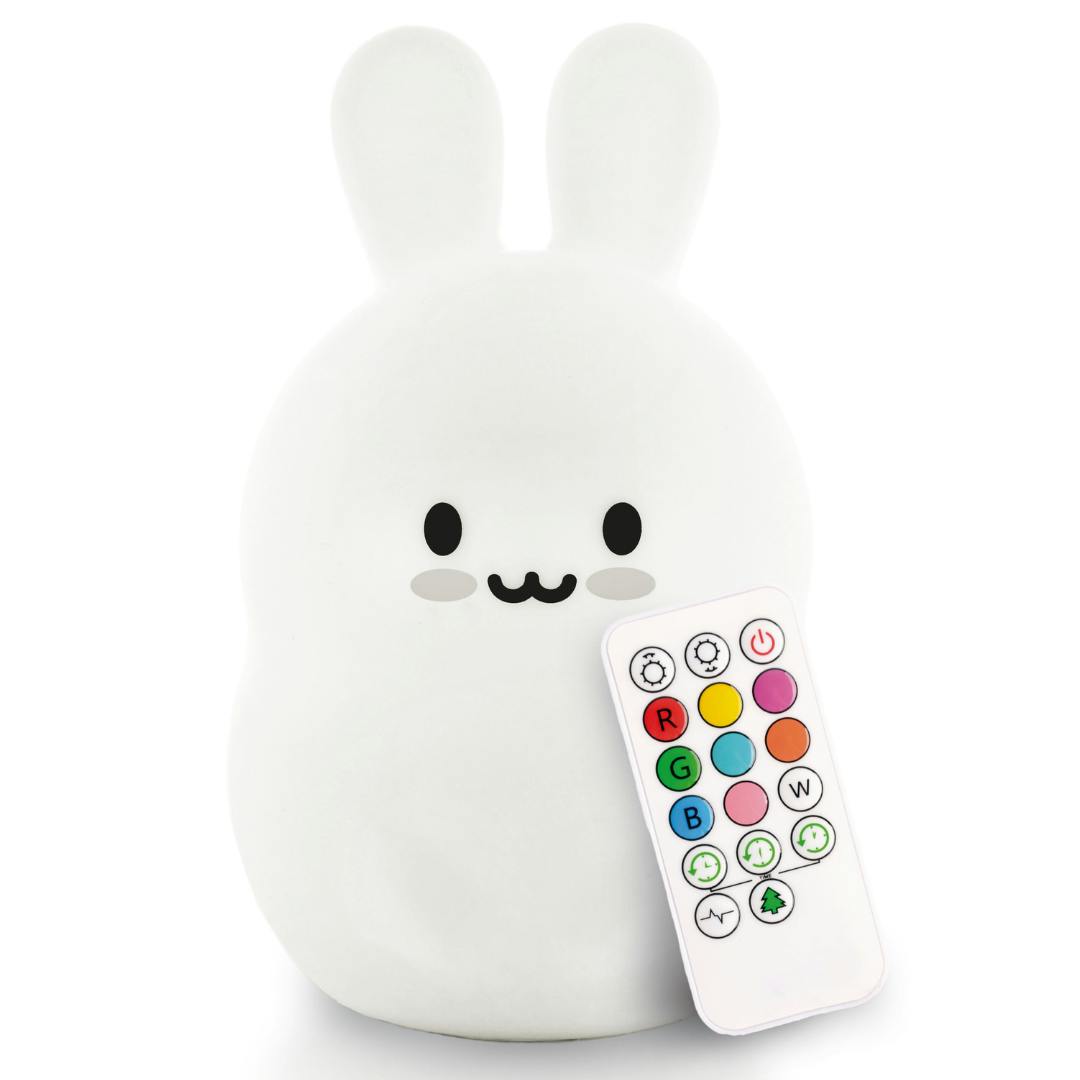 LumiPets® Bunny Night Light for Kids - Silicone Rabbit Nursery Lamp