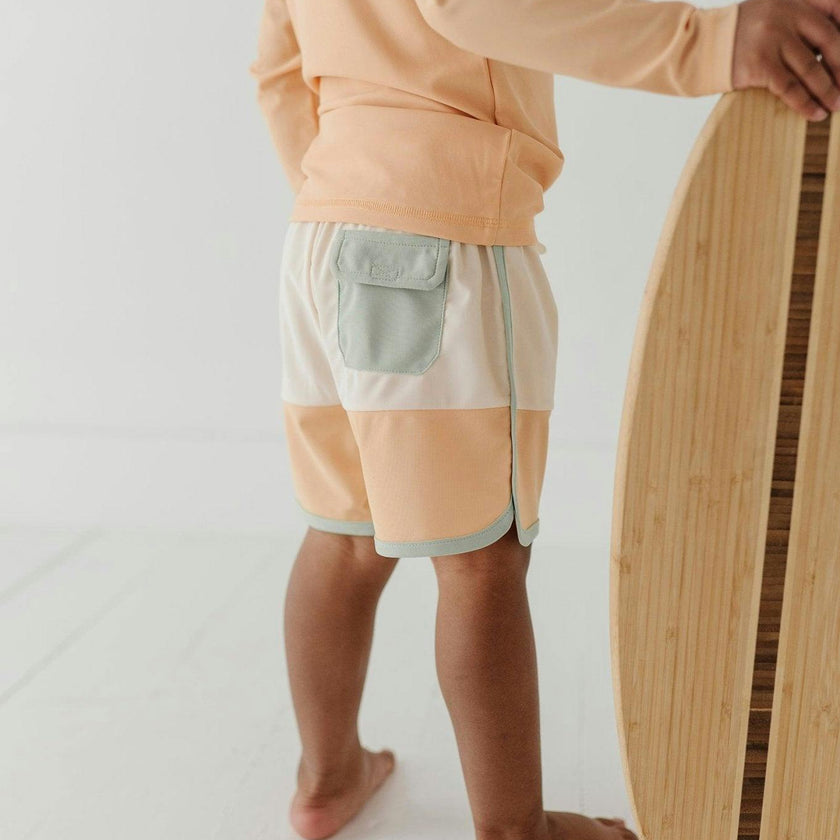 Boy's Colorblock Swim Shorts