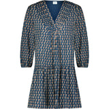 Women's Marina Floral Print Bubble Cuff Sleeve Drop Waist Mini Dress, Florals