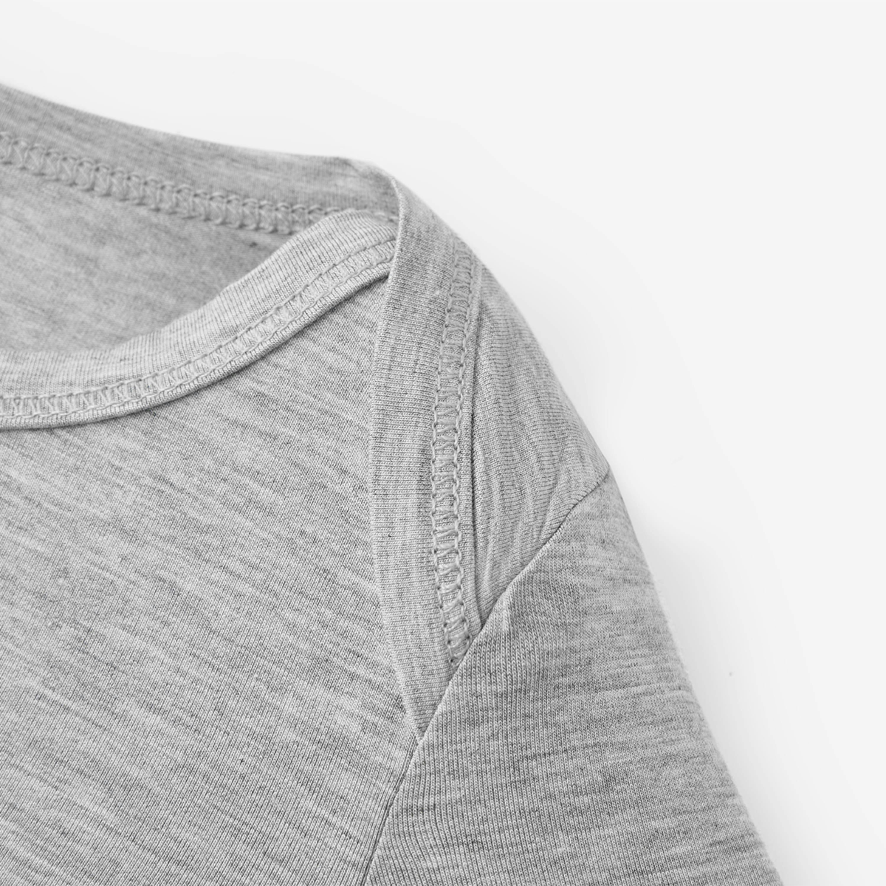 Grey Melange Luxe Solid Long Sleeve One Piece