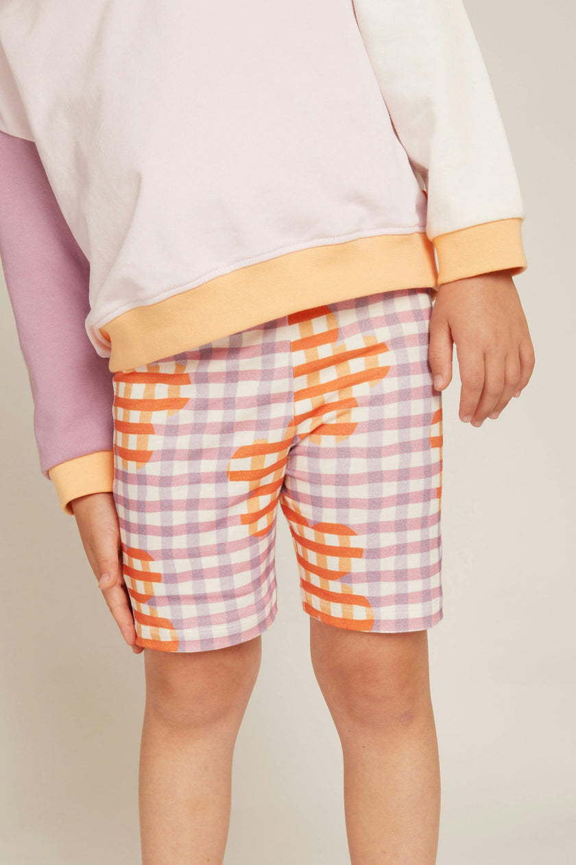 Flower Gingham Bike Short