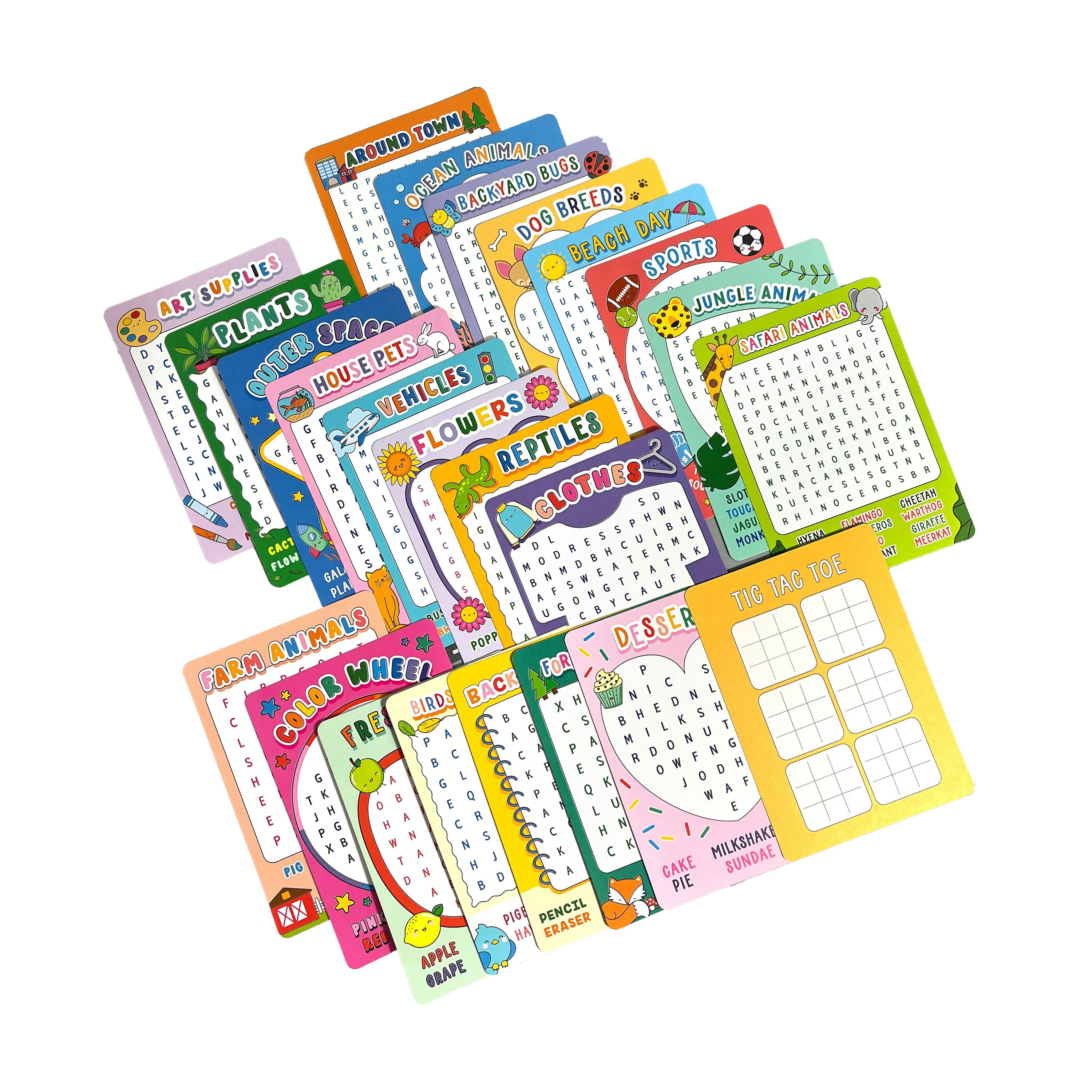 Word Search Activity Cards