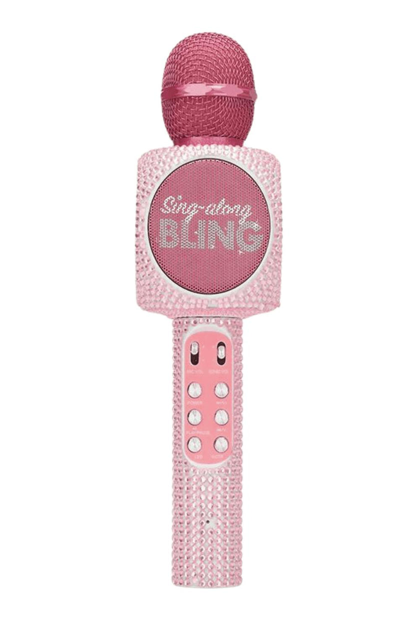 Pink Bling Karaoke Microphone & Bluetooth Speaker