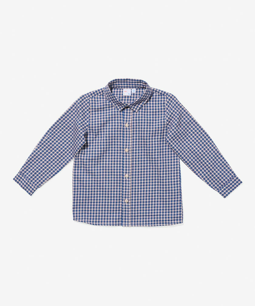 Jeffie Shirt, Marine Tiny Check