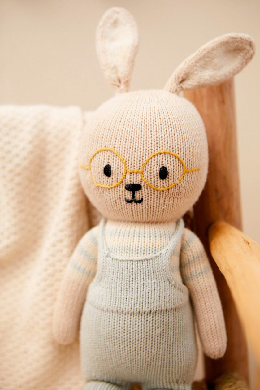 Mike the Bunny 11.5" Natural & light blue