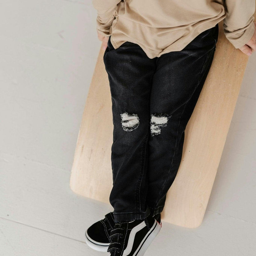 Boys Denim Jeans in Black Wash