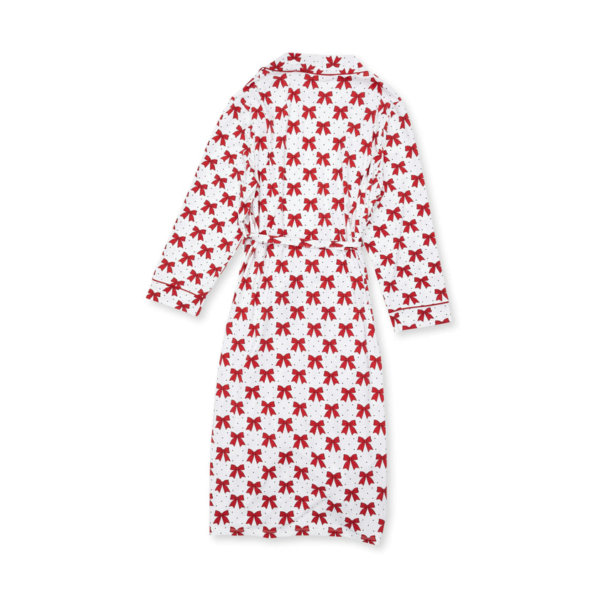 Festive Bows - Bamboo - Adult Long Robe
