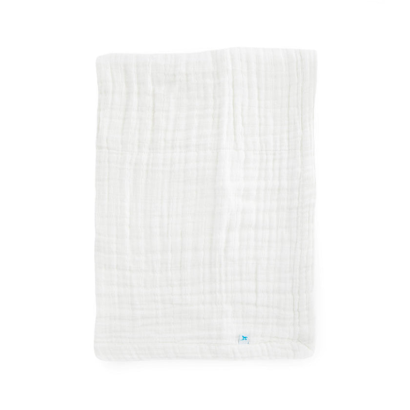 Cotton Muslin Baby Quilt - White