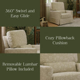 Crawford Pillowback Comfort Swivel Glider