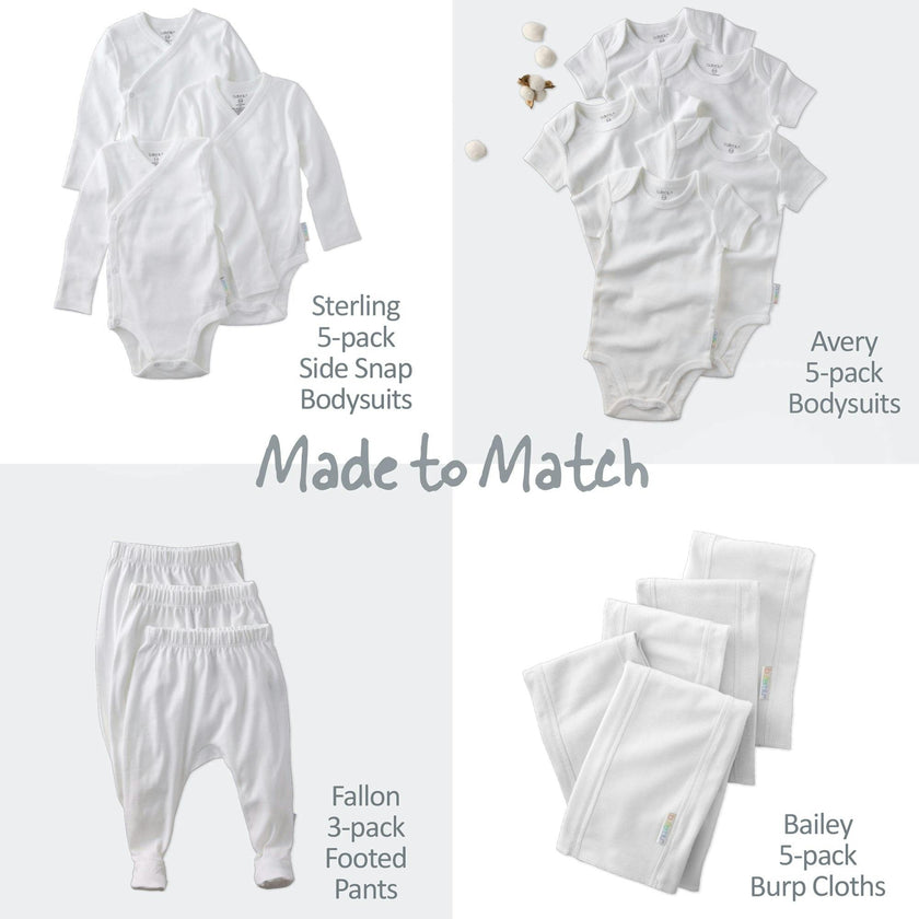 RILEY 5-Pack Crinkle Muslin Burp Cloths