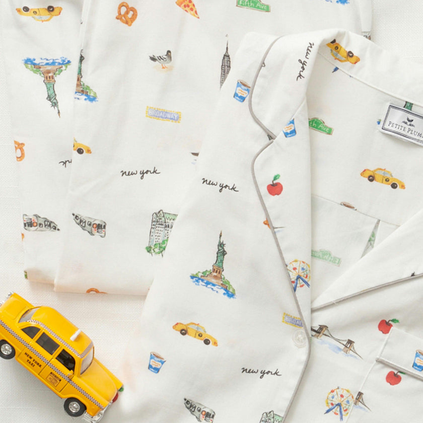 Kid's Twill Pajama Set in New York! New York!