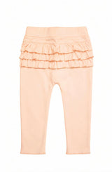Peach Ruffle Pants in Pima Cotton