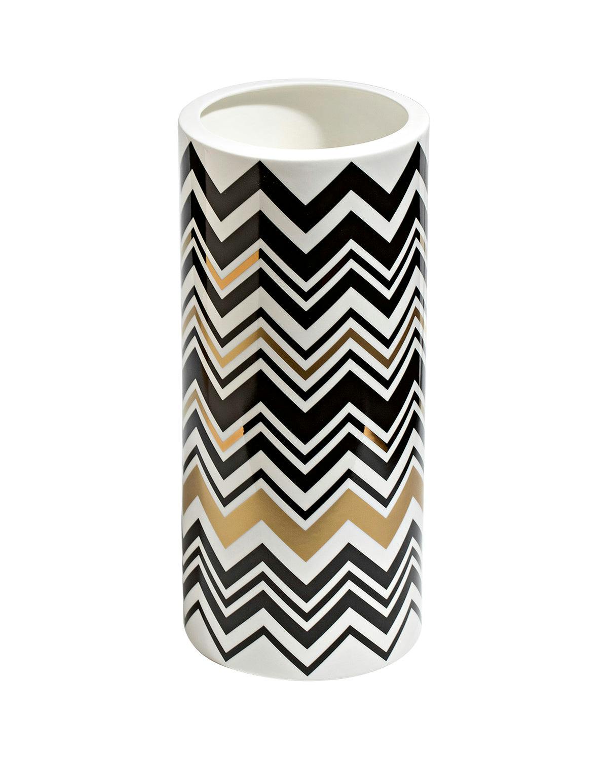 High Vase ZIG ZAG  Gold diam. 6.3